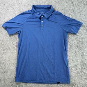 Barbell Apparel Shirt Men's S‎ Blue Polo Short Sleeve Stretch Performance Gym